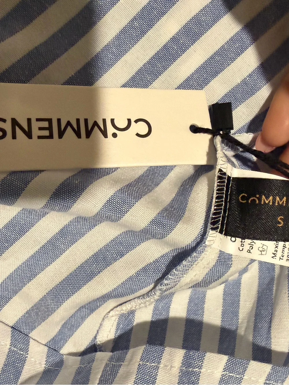 COMMENSE!! Striped Cutout Cotton Blend Cami Maxi Dress !!pockets - Picture 9 of 9